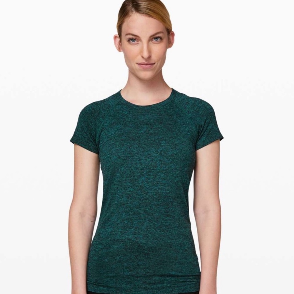 Lululemon swiftly short sleeve teal size 6